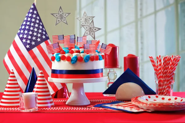 USA national holiday celebration party table — Stok Foto