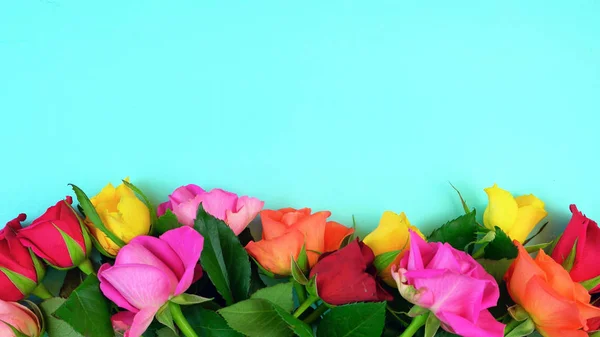 Springtime overhead with beautiful fresh flowers — Stock Photo, Image