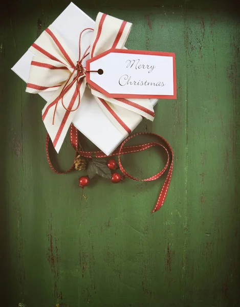 Vintage yeşil ahşap arka plan Noel tatil arka plan — Stok fotoğraf