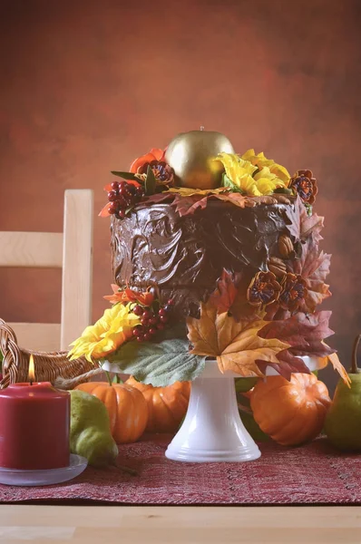 Torta d'autunno del Ringraziamento in stile vintage — Foto Stock