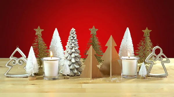 Рождественские деревья в центре — стоковое фото