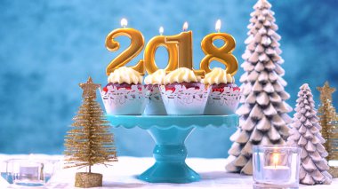 Mutlu yeni yıl 2018 cupcakes