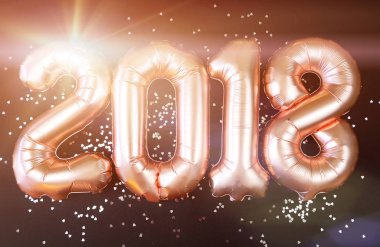 Happy 2018 altın yeni yıl balon