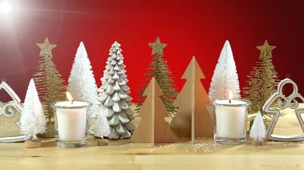 Christmas Trees Centerpiece — Stock Photo, Image