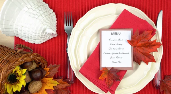 Thanksgiving tabel close-up — Stockfoto