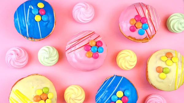 Pop Art artigos de padaria coloridos — Fotografia de Stock