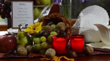 Renkli rustik tarzı Şükran günü tablo