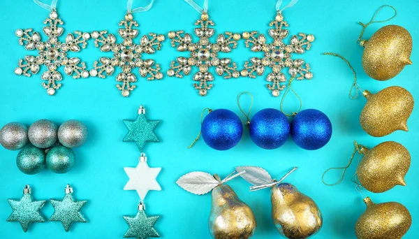 Unschärfe, Gold und Silber Weihnachten Overhead. — Stockfoto