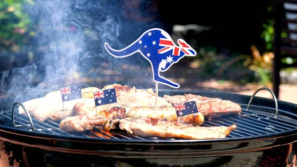 象徴的なオーストラリアのバーベキューをクローズ アップ — ストック写真