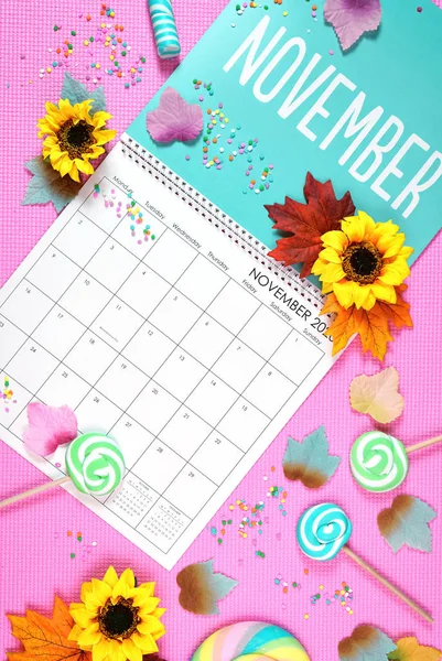 Pagina del calendario di tendenza 2020 per il mese di novembre . — Foto Stock