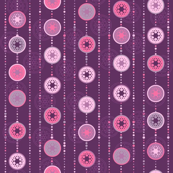 Retro Christmas pattern, circles and abstract star — Stock Vector