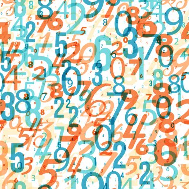 Matematik arka plan - farklı sayı desen