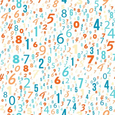Matematik arka plan - farklı sayı desen