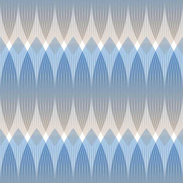 Patrón azul sin costura abstracto, formas geométricas — Vector de stock