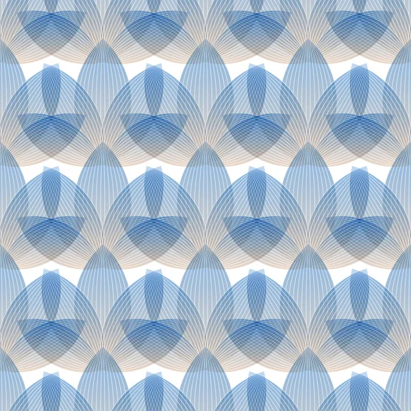 Abstract seamless blue pattern, geometric shapes — Stock Vector