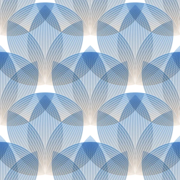 Abstraktes nahtloses blaues Muster, geometrische Formen — Stockvektor