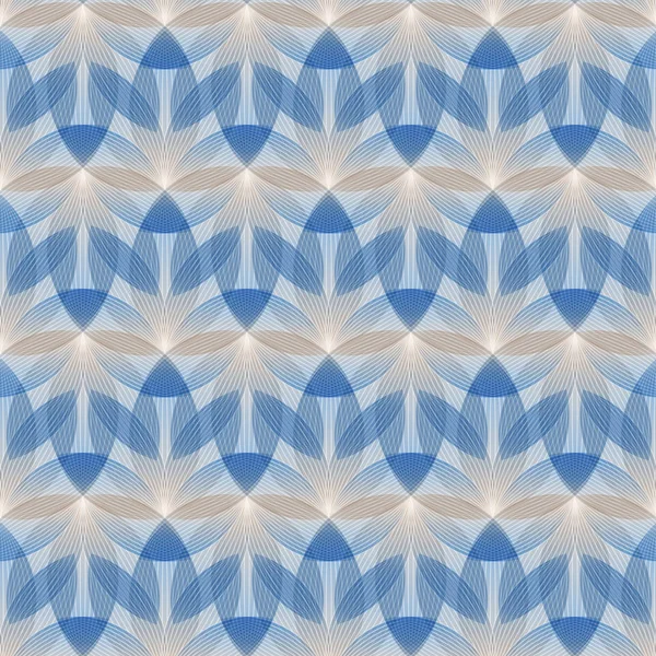 蓝色的抽象图案无缝的几何形状 — 图库矢量图片