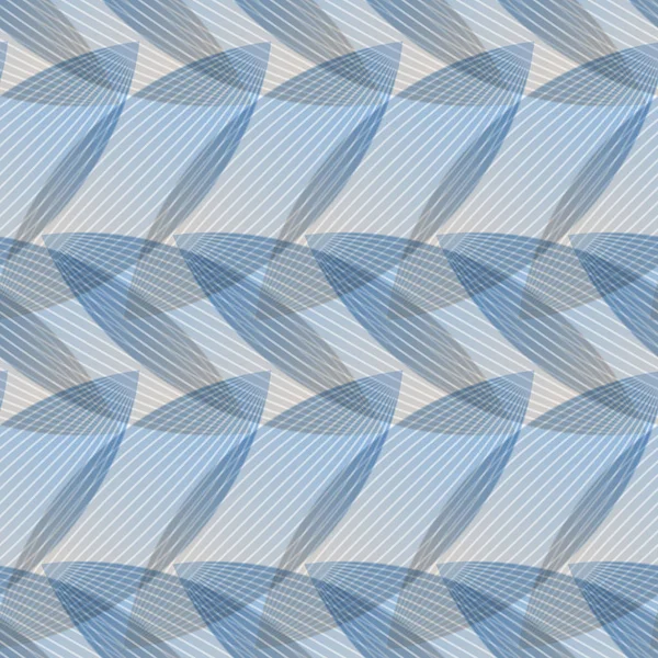 Patrón azul sin costura abstracto, formas geométricas — Vector de stock