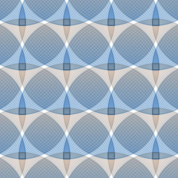 Αφηρημένο μπλε μοτίβο άνευ ραφής, γεωμετρικά σχήματα — Διανυσματικό Αρχείο