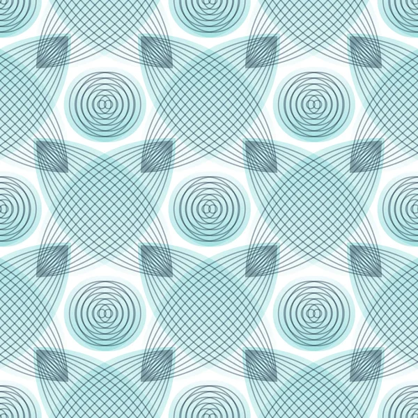 Abstract seamless blue pattern, geometric shapes — Stock Vector