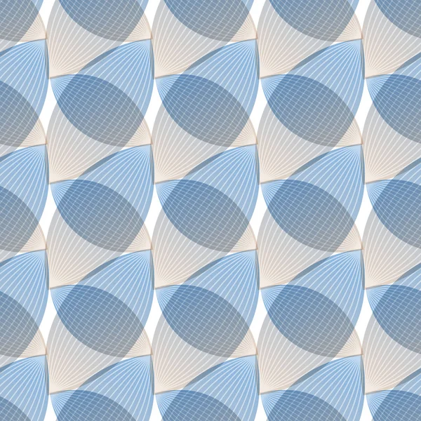 抽象的なシームレスなブルー パターン、幾何学的図形 — ストックベクタ