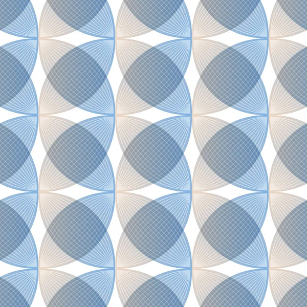 Abstrakta sömlösa blå mönster, geometriska former — Stock vektor