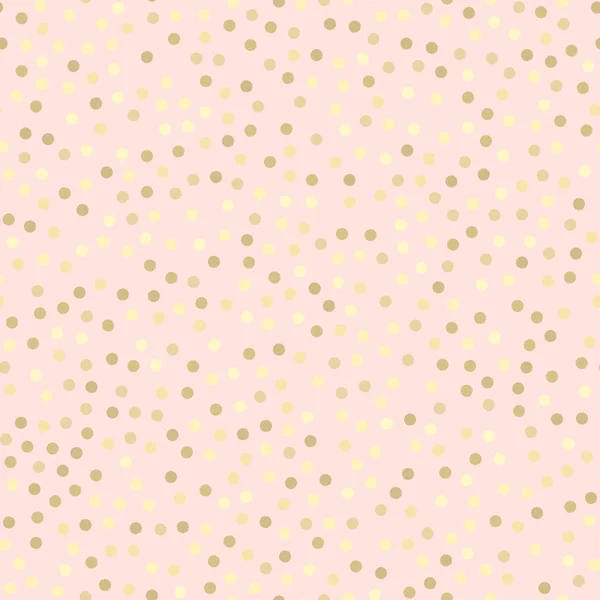 Gouden glitter naadloze patroon, roze achtergrond — Stockvector