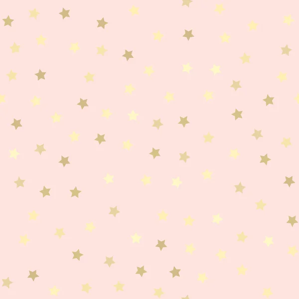 Altın glitter seamless modeli, pembe yıldız arka plan
