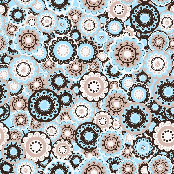 Abstraktní květy v bezešvé pattern — Stockový vektor