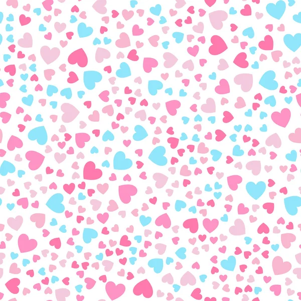 Cute little hearts in seamless pattern — Stock Vector