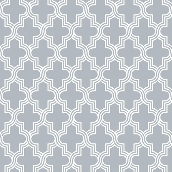 Arabesque quatrefoil lattice pattern outline — Stock Vector