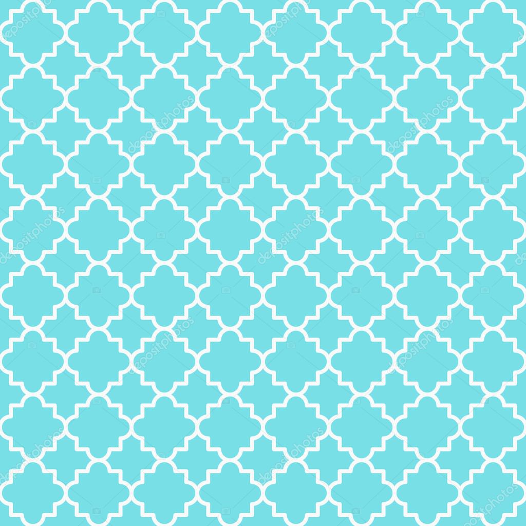 Traditional quatrefoil lattice pattern outline