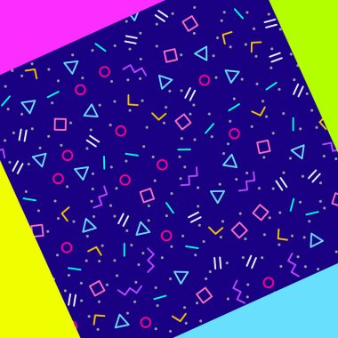 Soyut geometrik arka plan, memphis tarzı