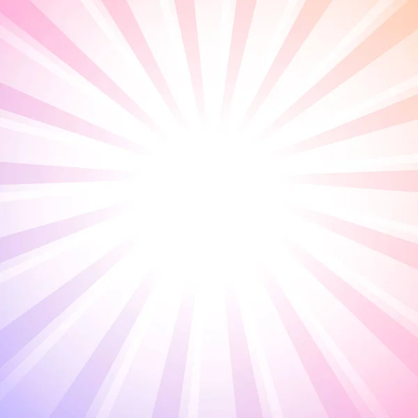 White rays star burst background, pastel colors — Stock Vector