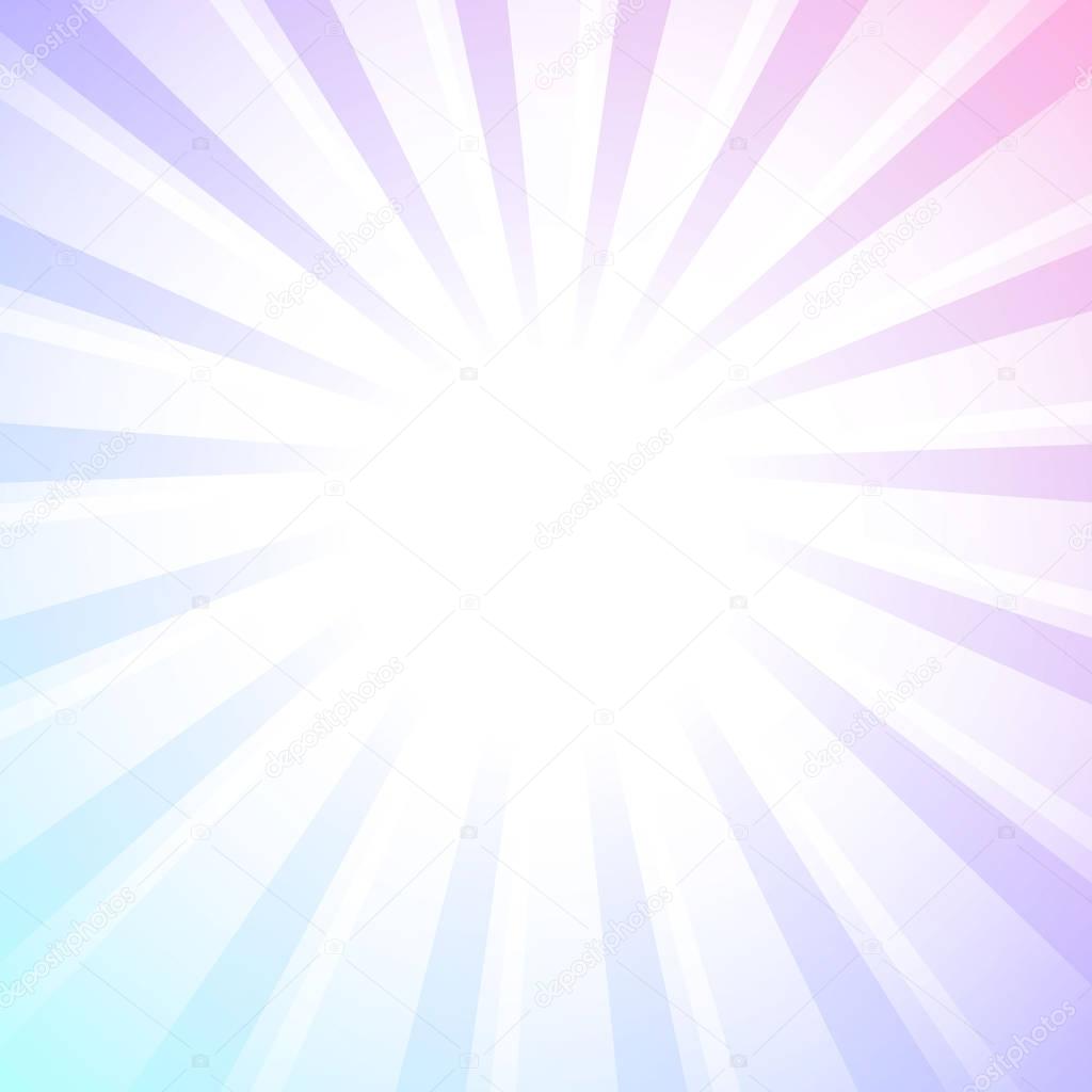 White rays star burst background, pastel colors