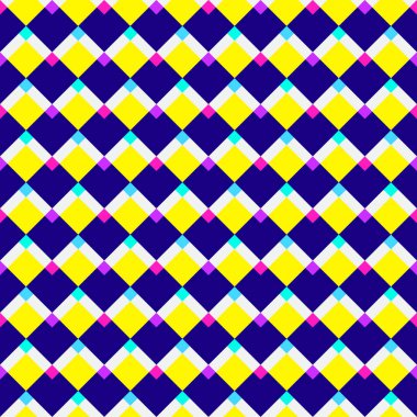 Soyut geometrik desen, neon renkler