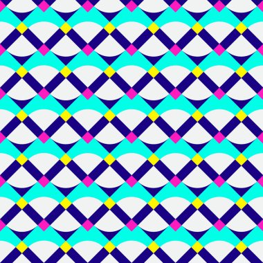 Soyut geometrik desen, neon renkler