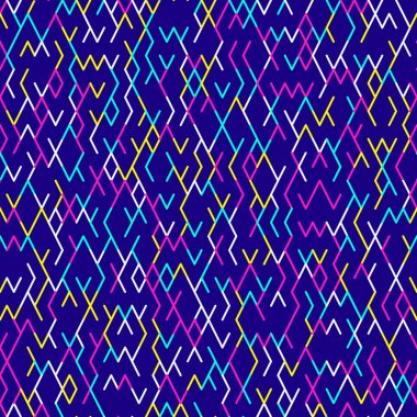 Soyut geometrik desen, neon renkler