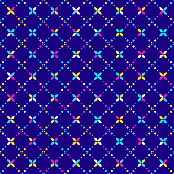 Padrão geométrico abstrato, cores de néon — Vetor de Stock