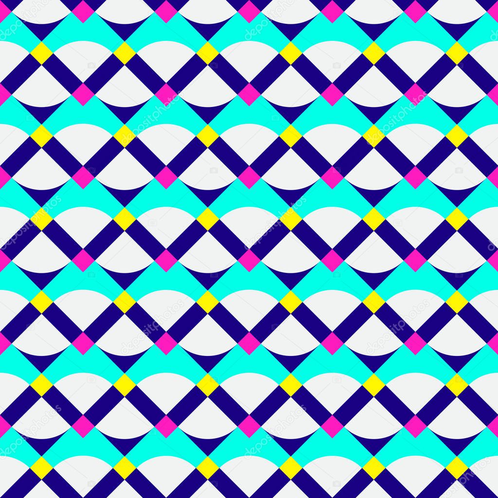 Abstract geometric pattern, neon colors