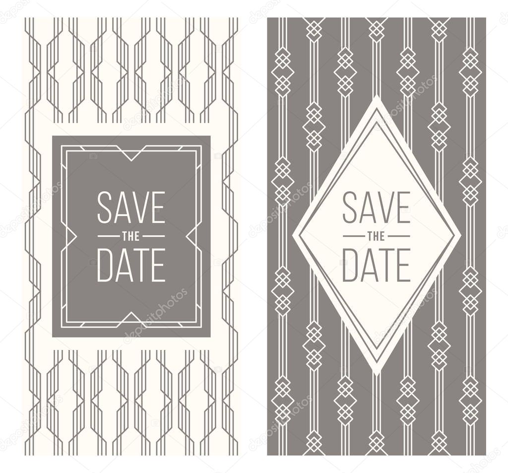 Retro invitation templates, patterned background
