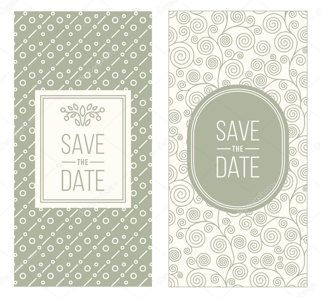 Retro invitation templates, patterned background