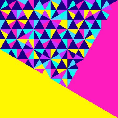 Soyut geometrik arka plan, neon memphis tarzı