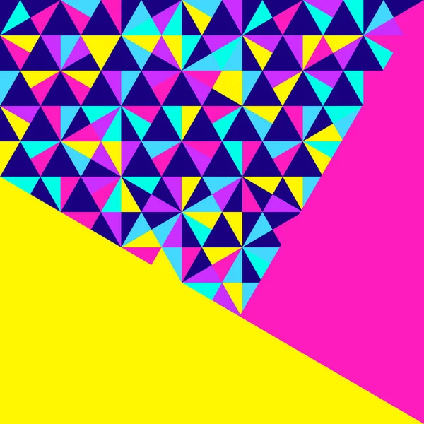 Geometrické pozadí abstraktní, neon memphis styl — Stockový vektor