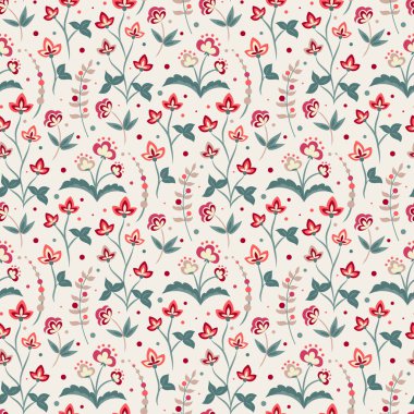 Çiçek seamless modeli, Jacobean tarzı çiçek