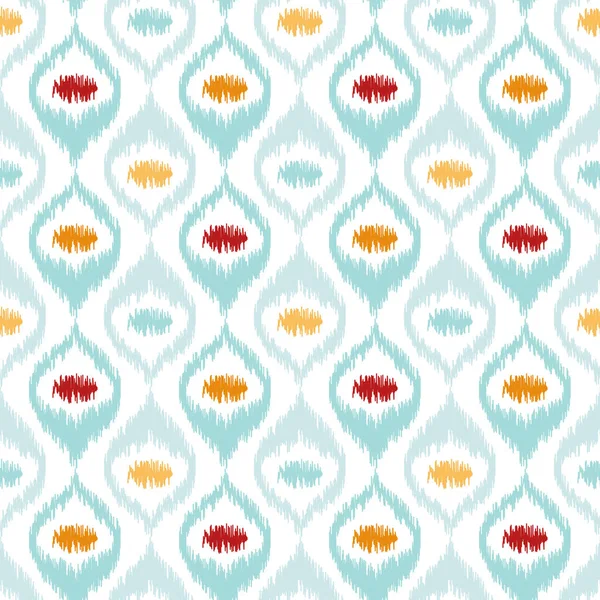 Ikat tkaniny styl, koberec textura vzor — Stockový vektor