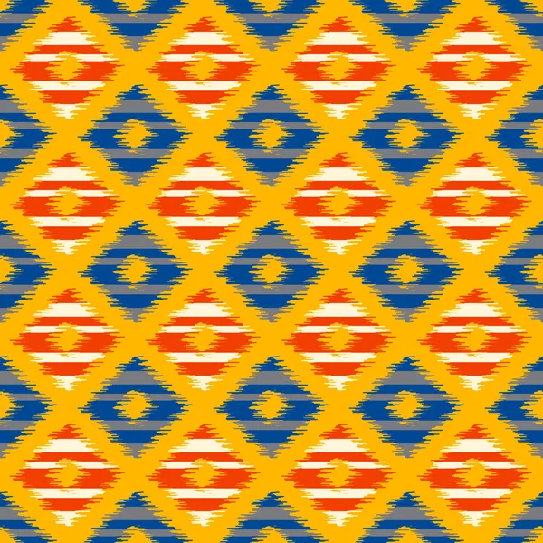 Стиль ткани Ikat, текстура ковра — стоковый вектор