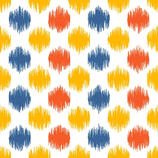 Ikat fabric style, rug texture pattern — Stock Vector