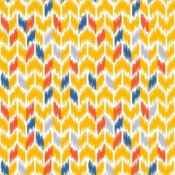 Style de tissu Ikat, motif texture tapis — Image vectorielle