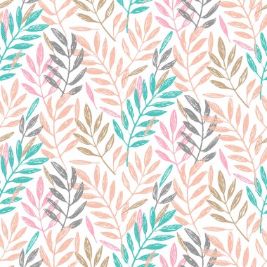 Tropikal palmiye yaprakları, sorunsuz yeşillik desen